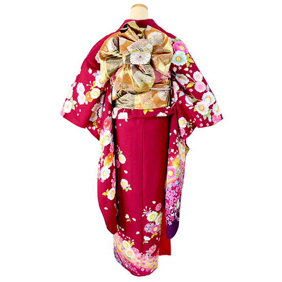 成人式振袖/赤に花柄 | 着物オンラインレンタルサイト｜着物オンライン 