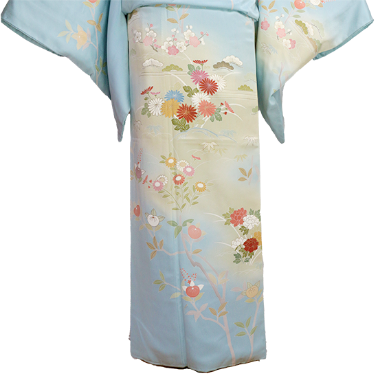 訪問着/水色に吉祥文様 | 着物オンラインレンタルサイト｜着物  